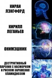 Киран Лэнгфорд Кирилл Леганьев Онимэшник деструктивный вареник с насморком и риском заражения хламидиозом