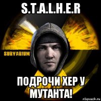 s.t.a.l.h.e.r подрочи хер у мутанта!