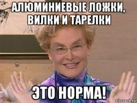 алюминиевые ложки, вилки и тарелки это норма!