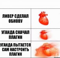 Ливер сделал обнову Уганда скачал плагин Уганда пытается сам настроить плагин