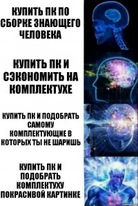 Купить пк по сборке Знающего человека Купить пк и сэкономить на комплектухе Купить пк и подобрать самому комплектующие в которых ты не шаришь Купить Пк и подобрать комплектуху покрасивой картинке