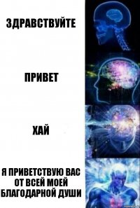 Здравствуйте привет хай я приветствую вас от всей моей благодарной души