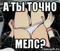 а ты точно мелс?