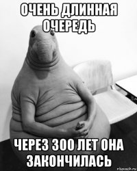 очень длинная очередь через 300 лет она закончилась