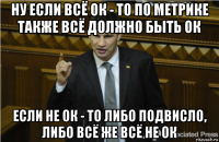 ну если всё ок - то по метрике также всё должно быть ок если не ок - то либо подвисло, либо всё же всё не ок