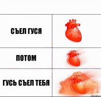 съел гуся потом гусь съел тебя