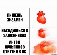 пишешь экзамен находишься в заложниках антон кульпинов ответил в лс