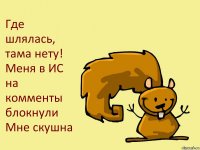 Где шлялась, тама нету!
Меня в ИС на комменты блокнули
Мне скушна