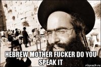  hebrew mother fucker do you speak it