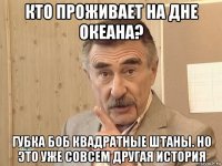 кто проживает на дне океана? губка боб квадратные штаны. но это уже совсем другая история