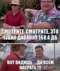 Смотрите, смотрите, это чувак даванул 168.4 дБ Вот видишь ... Да всем насрать !!!