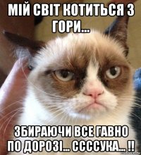 мій світ котиться з гори... збираючи все гавно по дорозі... ссссука... !!