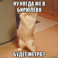 ну когда же в бирюлёво будет метро?