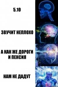 5.10 звучит неплохо а как же дороги и пенсия нам не дадут