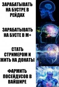 зарабатывать на бустре в рейдах зарабатывать на бусте в м+ стать стримером и жить на донаты фармить посейдусов в вайшире