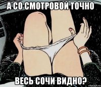 а со смотровой точно весь сочи видно?