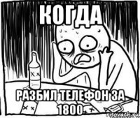 когда разбил телефон за 1800