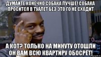 думайте конечно собака лучше! собака просится в туалет без это го не сходит а кот? только на минуту отошли он вам всю квартиру обосрёт!