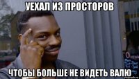 уехал из просторов чтобы больше не видеть валю