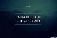 толка не скажи я тебя люблю