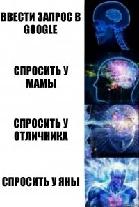 Ввести запрос в google Спросить у мамы Спросить у отличника Спросить у Яны