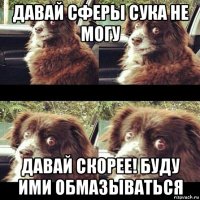 давай сферы сука не могу давай скорее! буду ими обмазываться