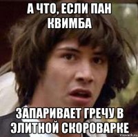 а что, если пан квимба запаривает гречу в элитной скороварке