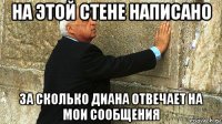 на этой стене написано за сколько диана отвечает на мои сообщения