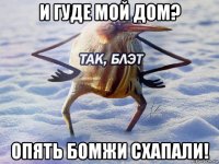 и гуде мой дом? опять бомжи схапали!