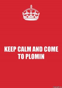 KEEP CALM AND COME TO PLOMIN