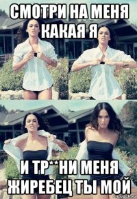 смотри на меня какая я и тр**ни меня жиребец ты мой