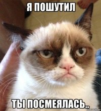 я пошутил ты посмеялась..