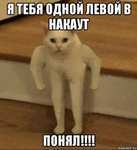 я тебя одной левой в накаут понял!!!!