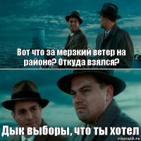 Вот что за мерзкий ветер на районе? Откуда взялся? Дык выборы, что ты хотел