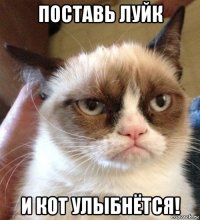 поставь луйк и кот улыбнётся!