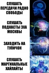 слушать передачи радио свободы слушать подкасты эха москвы заходить на тупичок слушать маргинальные хайлайты