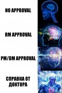 no approval RM approval PM/DM approval справка от доктора