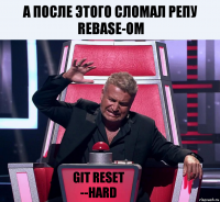 А после этого сломал репу rebase-ом git reset --hard