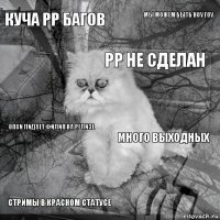 куча РР багов много выходных РР не сделан стримы в красном статусе опси лидает Филип на релизе мы можем быть ноу гоу    