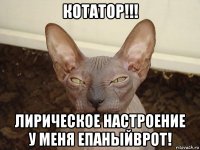 котатор!!! лирическое настроение у меня епаныйврот!