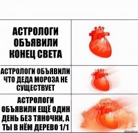 Астрологи объявили конец света Астрологи объявили что Деда Мороза не существует Астрологи объявили ещё один день без тяночки, а ты в нём Дерево 1/1