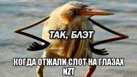  когда отжали слот на глазах nzt