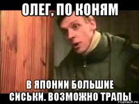 олег, по коням в японии большие сиськи. возможно трапы