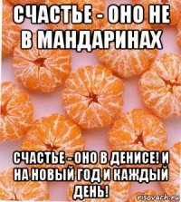 счастье - оно не в мандаринах счастье - оно в денисе! и на новый год и каждый день!