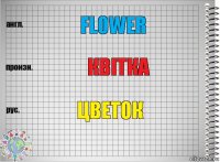 flower квiтка цветок