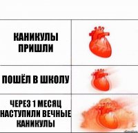 каникулы пришли пошёл в школу через 1 месяц наступили вечные каникулы