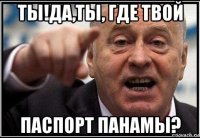 ты!да,ты, где твой паспорт панамы?