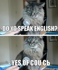 -do yo speak english? - yes of cou сь