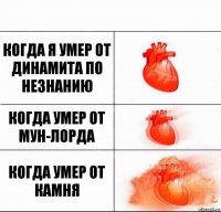 Когда я умер от динамита по незнанию Когда умер от мун-лорда КОГДА УМЕР ОТ КАМНЯ