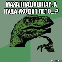 махалладошлар, а куда уходит лето....? 